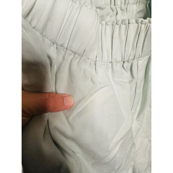 THAKOON x RTR Mint Tie Waist Linen Blend Plunge Neck Romper Size 2 - Picture 7 of 9